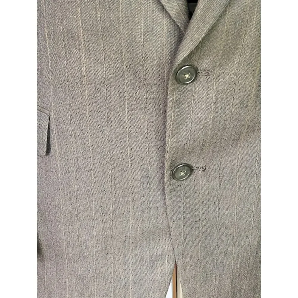 blazer 1980s pin striped tan brown